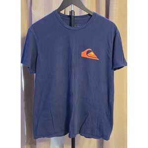 Quiksilver Regular Fit Eye On Horizon T-Shirt Men's Size Large Navy